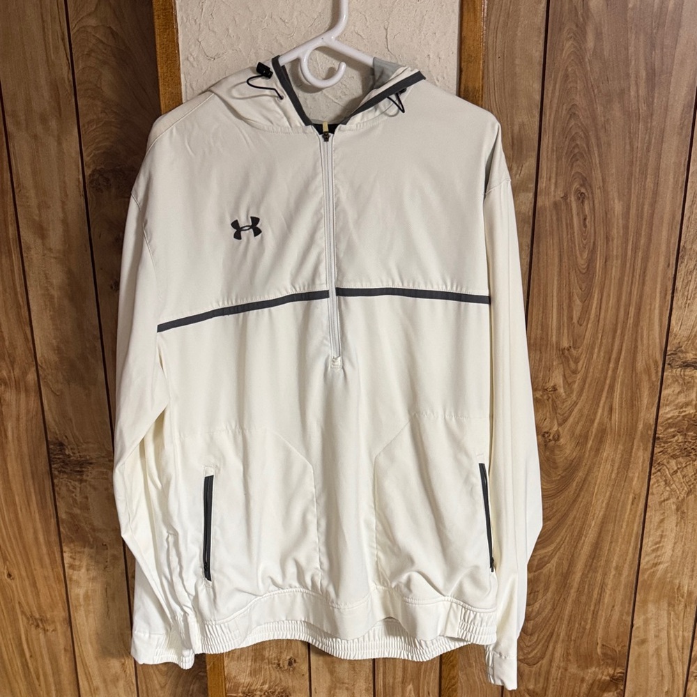 Under Armour White Half-Zip Hoodie